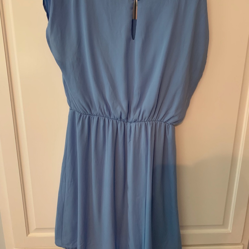 Gianni Bini GB Dress light blue chiffon flutter sleeve size Large - Picture 3 of 9